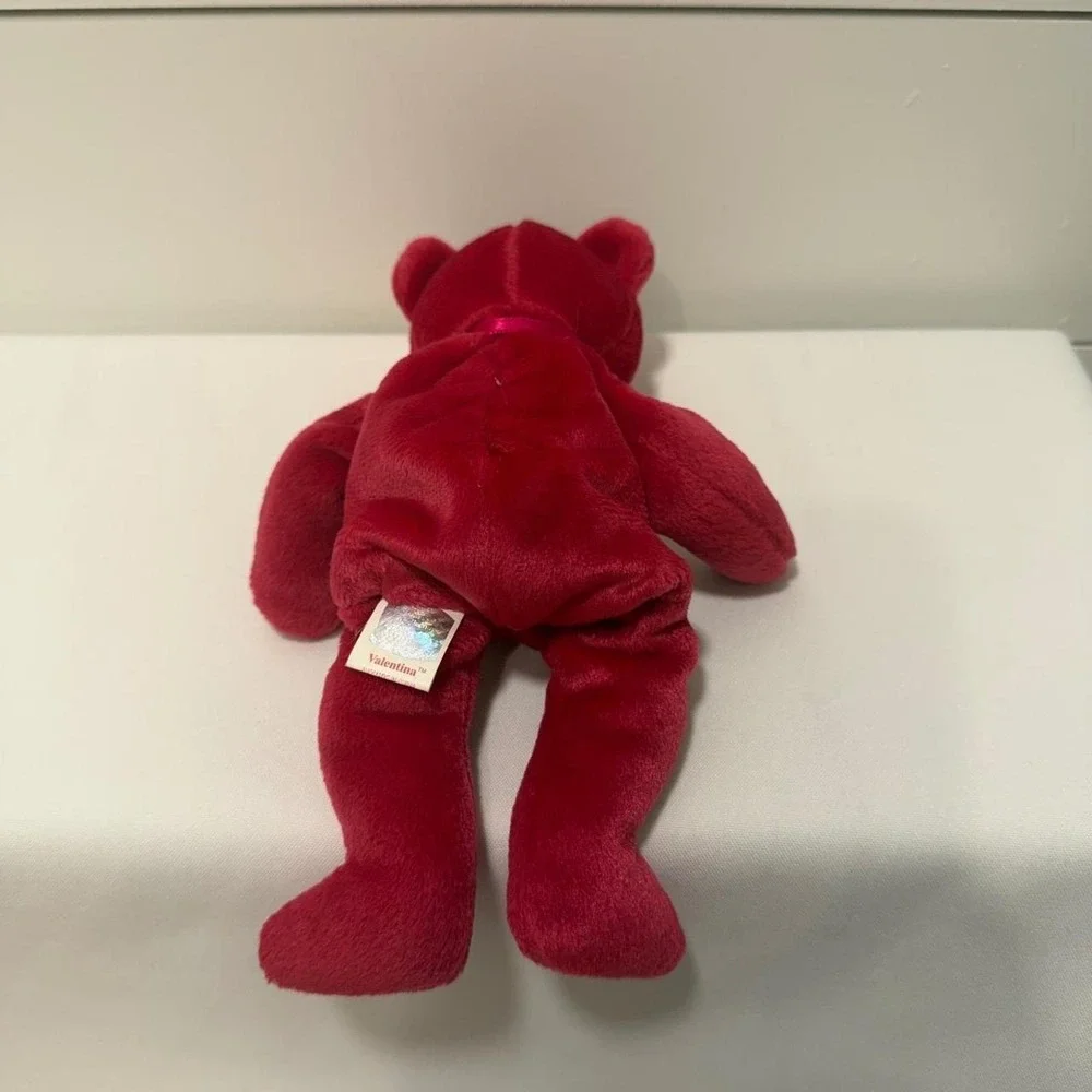 Ty Beanie Babies Valentina Bear Red Valentine Plush Heart Tag 1998 PE Pellets